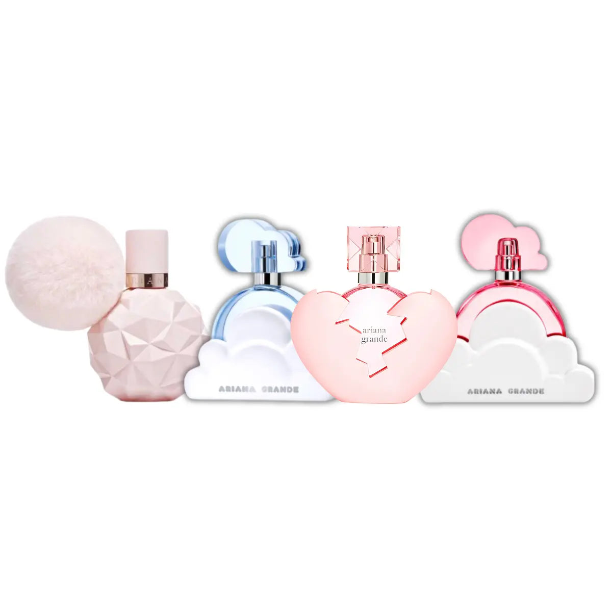 Kit 4 Perfumes Sweet Like Candy, Cloud, Cloud Pink, Thank u Next 100ml