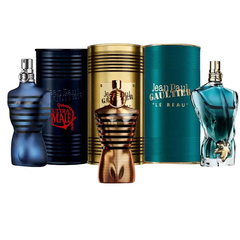 Kit 3 Perfumes Le Male Elixir, Ultra Male, Le Beau