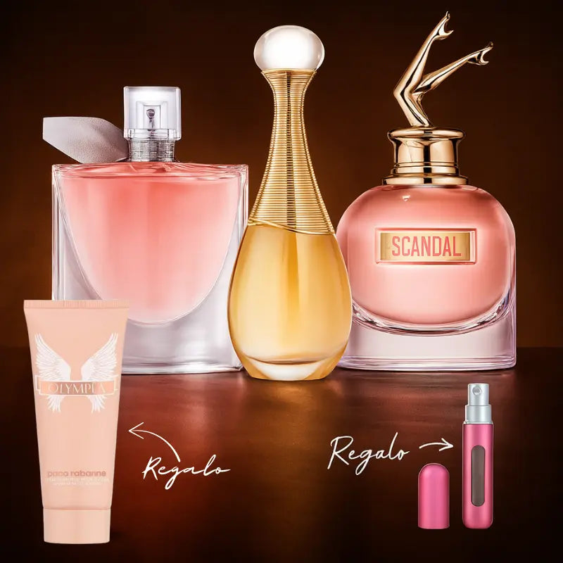 Kit 3 Perfumes Jadore, Scandal, La Vie Est Belle 100ml