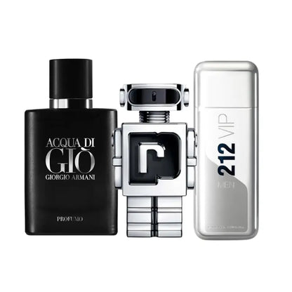 Kit 3 Perfumes Acqua Profumo, Vip Men, Phantom - 100ml