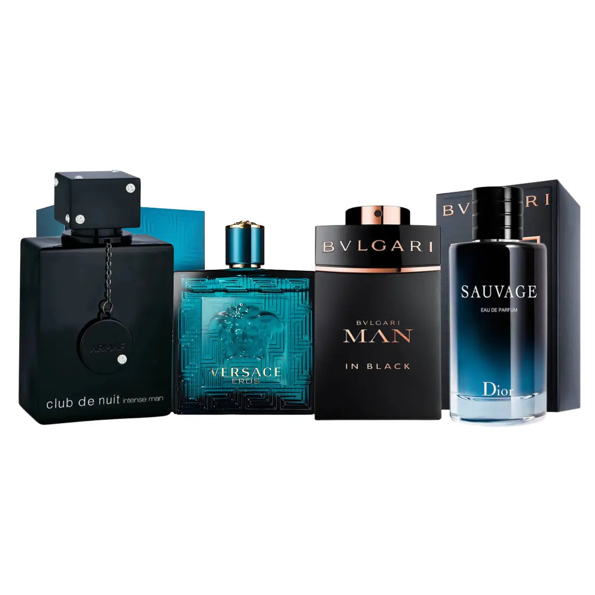 Kit 4 Perfumes Man in Black, Sauvage, Club the Nuit, Eros 100ml