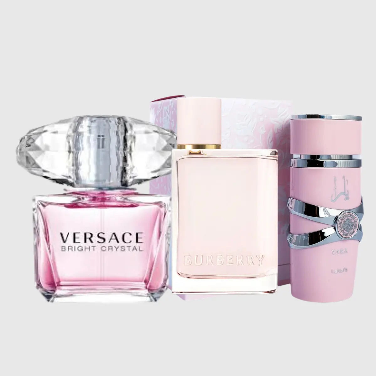 Kit 3 Perfumes Her, Yara, Bright Crystal 100ml